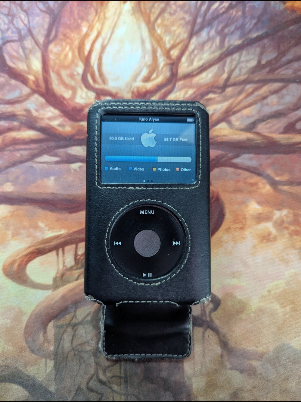 Apple's Finest iPod: iPod Classic 160GB Matte Black w/ Leather Case & USB Cable - Picture 2 of 13